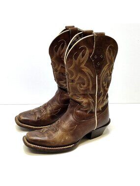 Ariat Legend Spirit Western Cross Studded Leather Boots 10007953 Women's US 5.5B